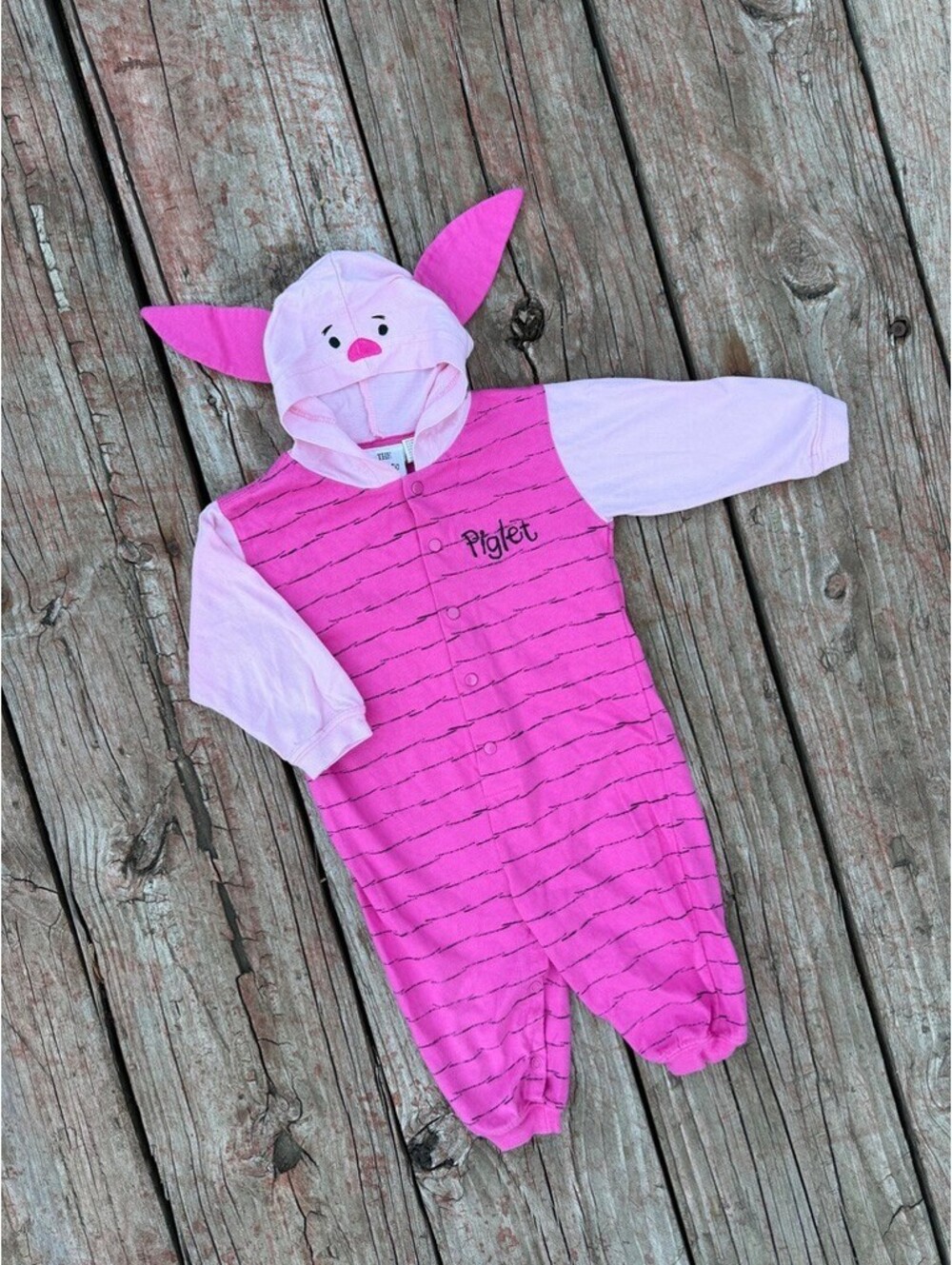 Vintage Y2K Baby Winnie the Pooh Piglet Romper Size 12 Months